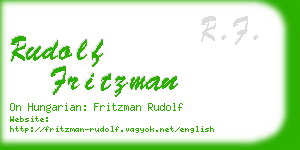 rudolf fritzman business card